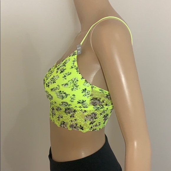 New VS Victoria’s Secret Pink Bright Floral Lace Bralette - Picture 2 of 13